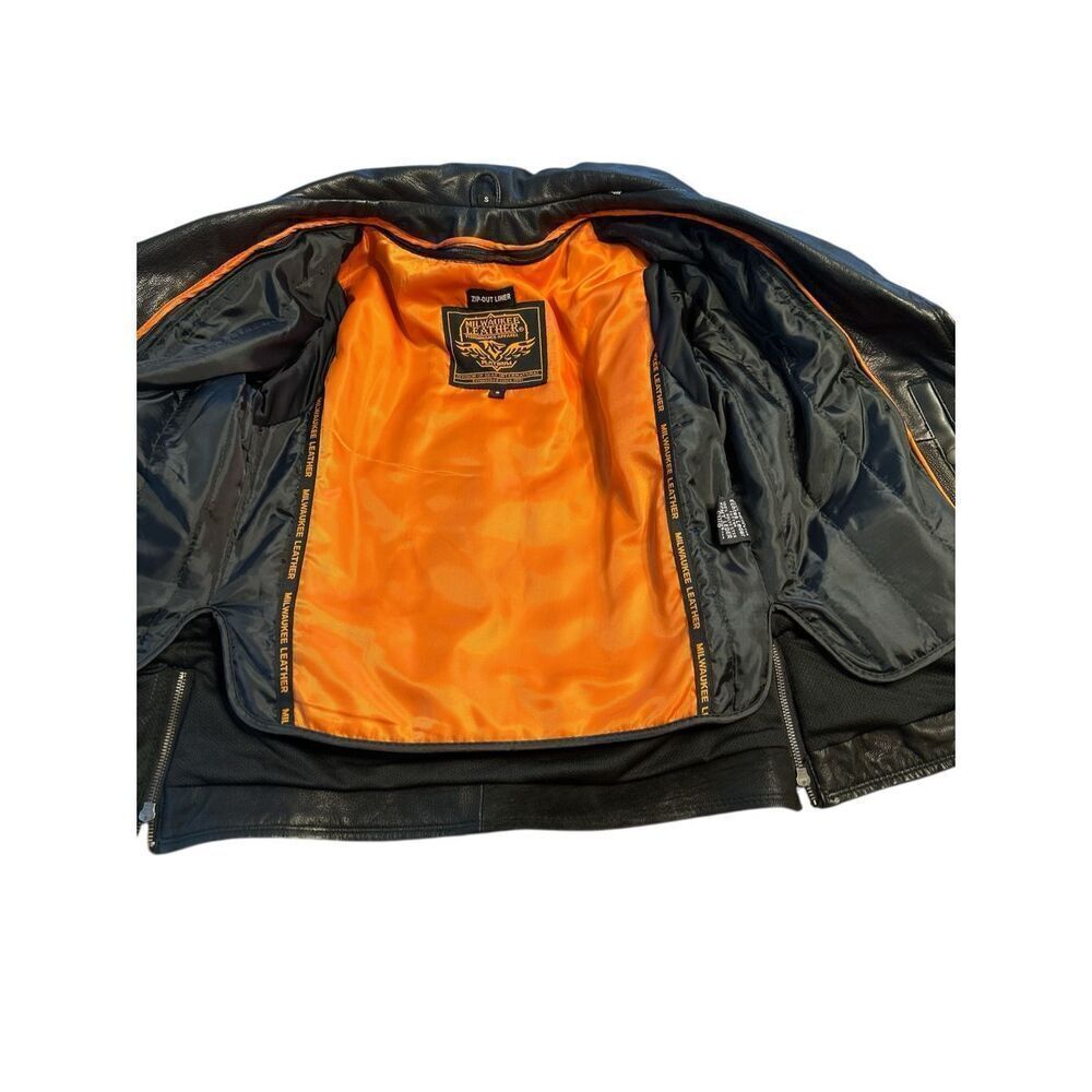 Milwaukee Leather Motorcycle Jacket Zip-Out Liner Women’s Small Black Vented - Picture 7 of 16